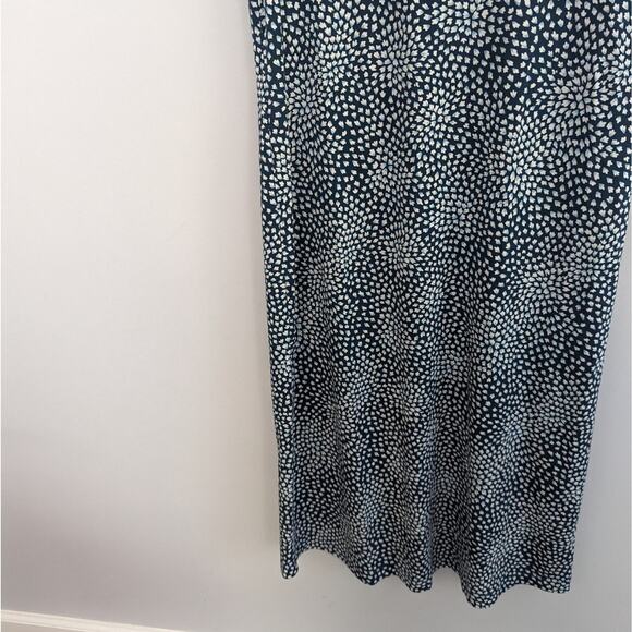 Women's Land's End Turquoise Floral Heart Midi Maxi Dress Small 6 - 8 - Picture 8 of 9